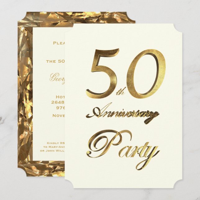 Invitation 50e anniversaire de l'abolition de l'ivoire d'or (Devant / Derrière)