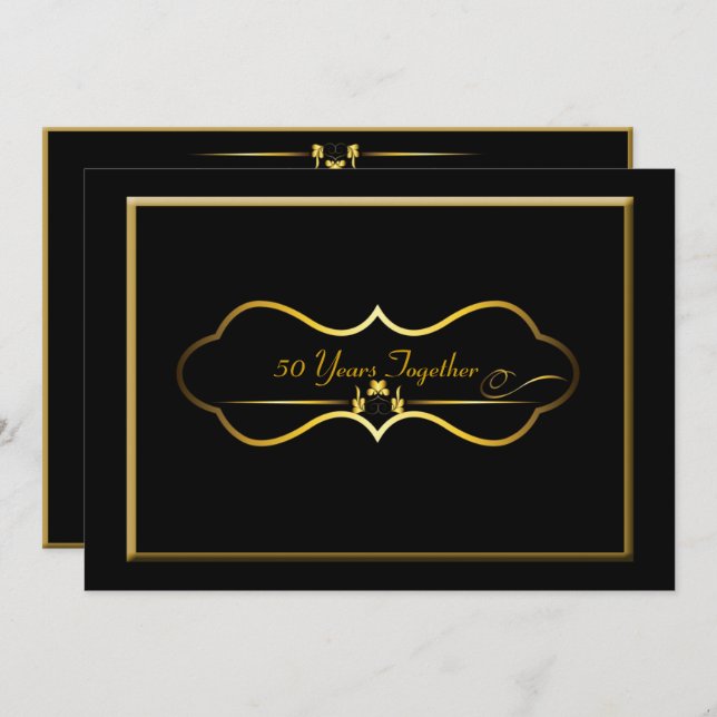 Invitation 50e anniversaire de mariage (Devant / Derrière)