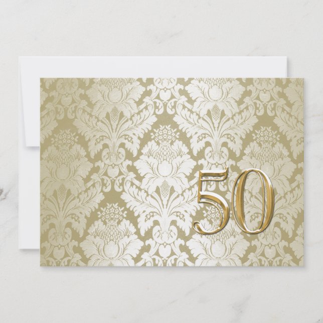 Invitation 50e anniversaire de Mariage Classy Dama (Devant)