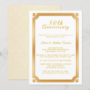 Invitation 50e anniversaire de mariage doré