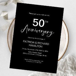Invitation 50e anniversaire de Mariage élégant
