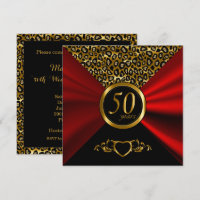 50e anniversaire de mariage | Motif léopard