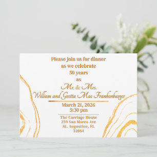 Invitation 50e anniversaire de Mariage Parti Anniversaire d'o