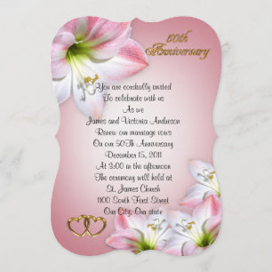 Invitation 50e anniversaire de mariage renouvellement de vœux