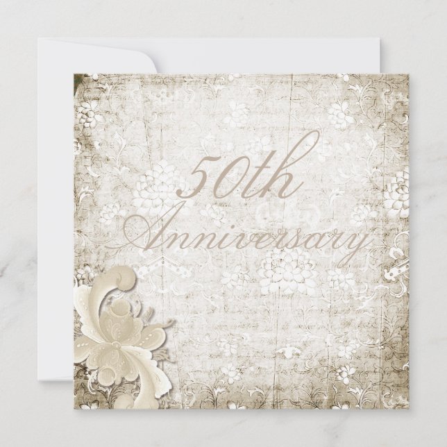 Invitation 50e Anniversaire de Mariage Telemark Design Person (Devant)