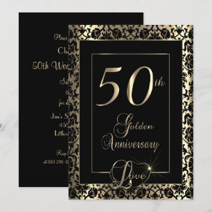 Invitation 50e anniversaire de mariage Texte DIY