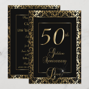 Invitation 50e anniversaire de mariage Texte DIY