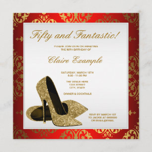Invitation 50e anniversaire des femmes de Red and Gold High H