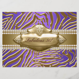 Invitation 50e anniversaire des femmes du Zèbre de l'or pourp