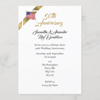 Invitation 50e anniversaire des mariages américains