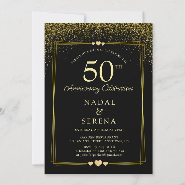 Invitation 50e anniversaire du Mariage (Devant)