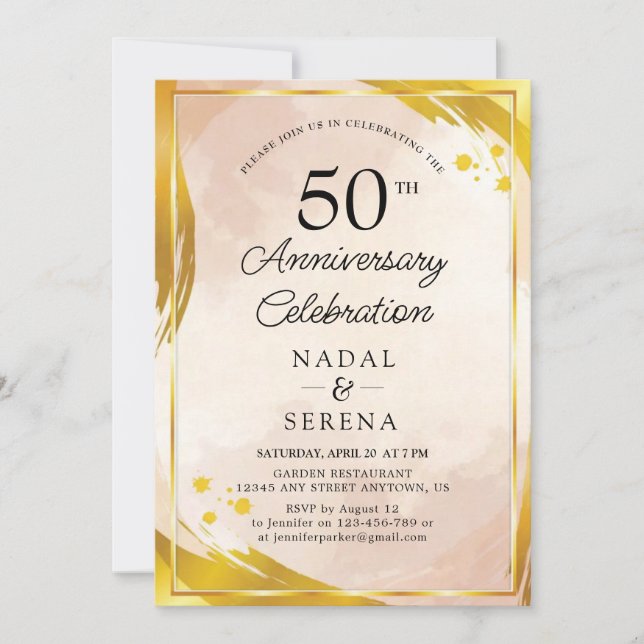 Invitation 50e anniversaire du Mariage (Devant)
