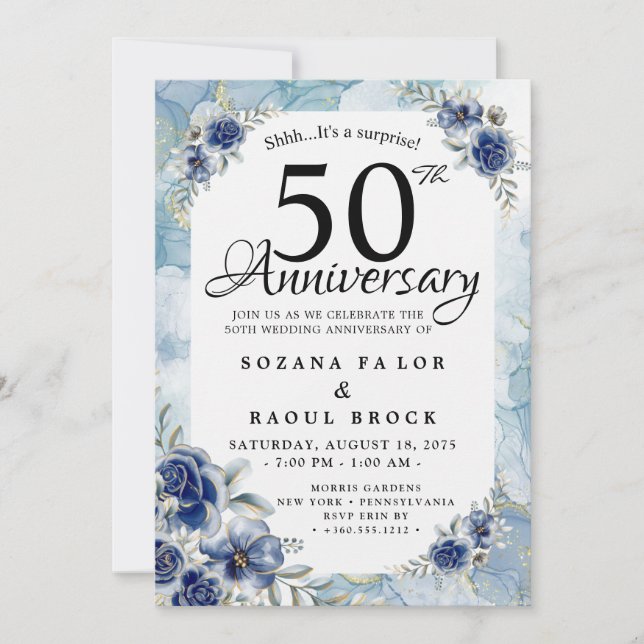 Invitation 50e anniversaire du Mariage (Devant)