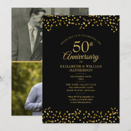 Invitation 50e anniversaire du Mariage Coeurs d'amour 2 Photo