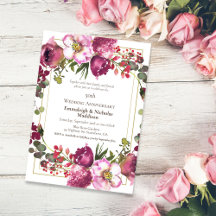 50e anniversaire du Mariage de Magenta Pink