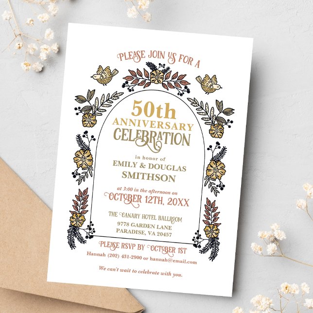 Invitation 50e anniversaire du Mariage d'or (Créateur téléchargé)
