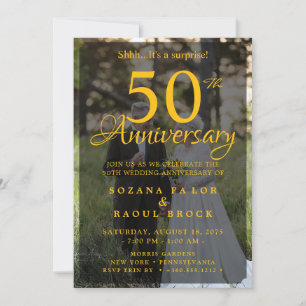 Invitation 50e anniversaire du Mariage photo