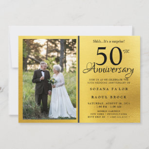 Invitation 50e anniversaire du Mariage photo