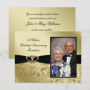 Invitation 50e anniversaire du Mariage Photo 4.25x5.5 Invitat