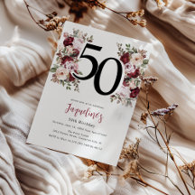 50e anniversaire Elegant Floral