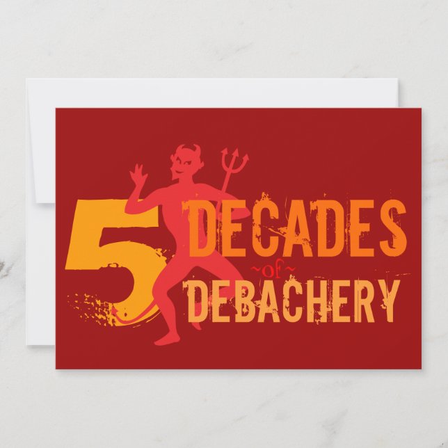 Invitation 50e anniversaire - Enfer d'une fête (Devant)