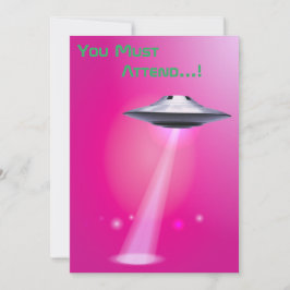 Invitation 50e anniversaire 👽 enlèvement d'Alien de l'OVNI