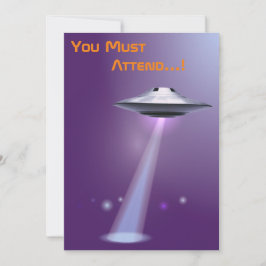 Invitation 50e anniversaire 👽 enlèvement d'Alien de l'OVNI