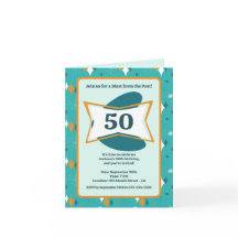 50e anniversaire fête Retro Mid Century N'importe 