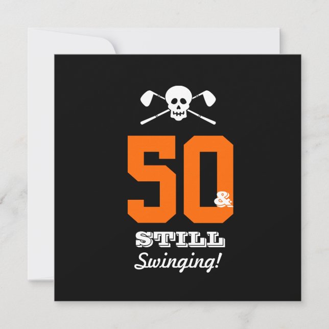 Invitation 50e Anniversaire Golf de la Fête - Toujours en tra (Devant)