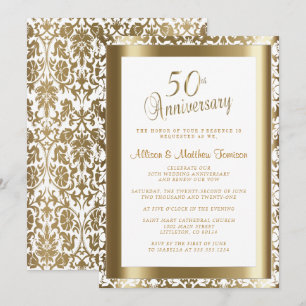 Invitation 50e anniversaire 💑 Mariage d'or 2   Texte do-it-y