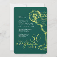50e anniversaire Moderne verte Margarita Fiesta