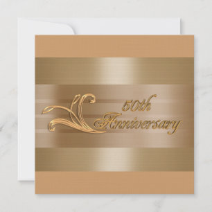 invitation 50e anniversaire or rouge