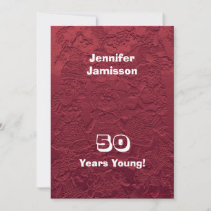 Invitation 50e Anniversaire Red Rag Dolls, Nom,