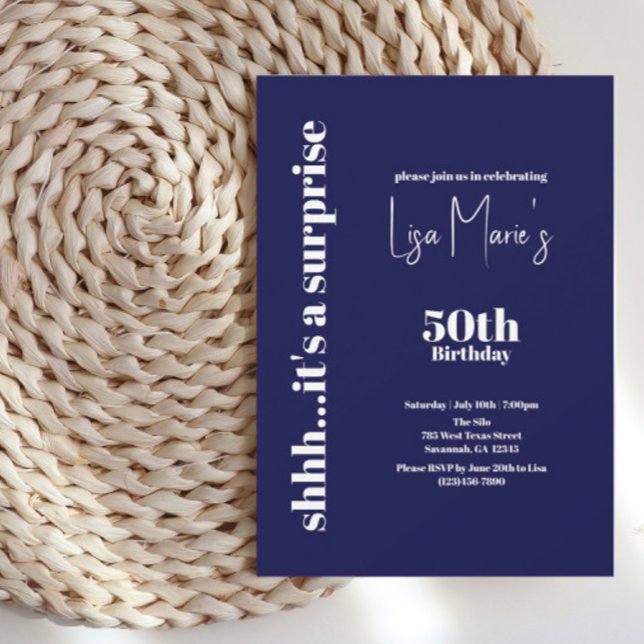 Invitation 50e anniversaire surpris de la marine moderne (Créateur téléchargé)