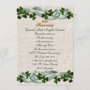 Invitation 50e anniversaire Thème irlandais