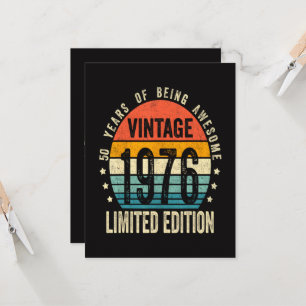 Invitation 50e anniversaire Vintage 1976 Édition limitée