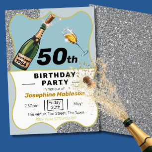 Invitation 50e anniversaire vintage style