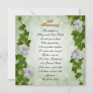 Invitation 50e anniversaire vow renouvellement lierre et gard