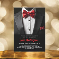 50e événement d'anniversaire Black and Red Tuxedo