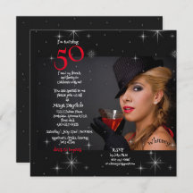 50e fête d'anniversaire Jeune fille Cocktail Invit