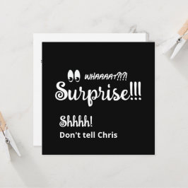 Invitation 50e Surprise Anniversaire Fun Black White