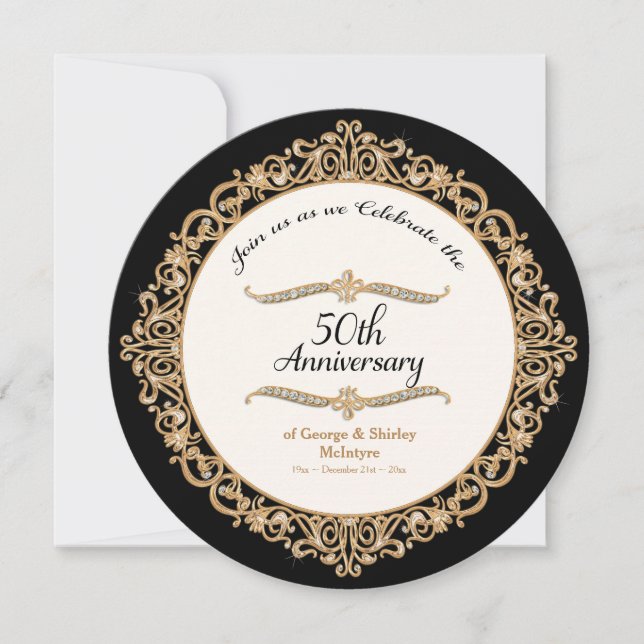 Invitation 50ème anniversaire de Mariage d'or (Devant)