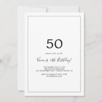 50ème anniversaire minimaliste