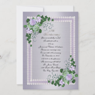 Invitation 55e anniversaire du Mariage vow renouvellement Lav