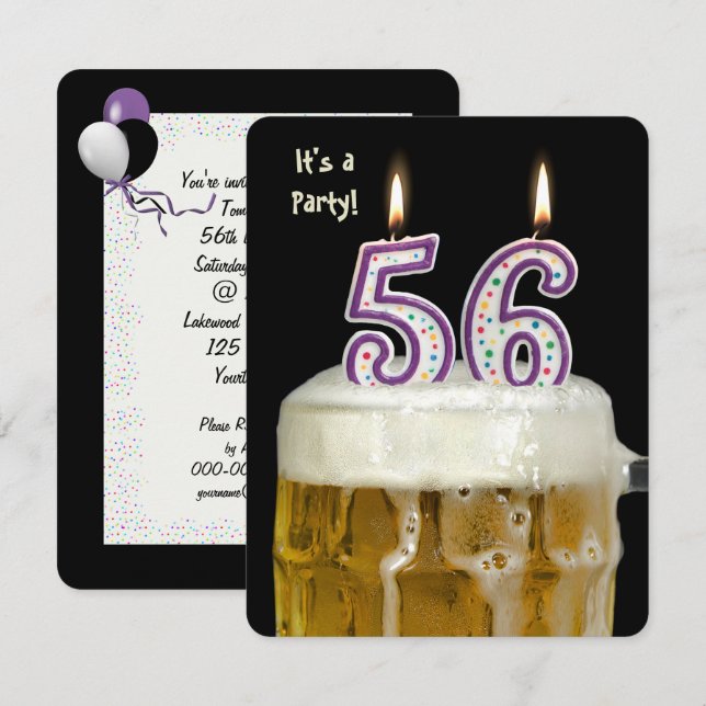 Invitation 56e anniversaire fête de la bière (Devant / Derrière)