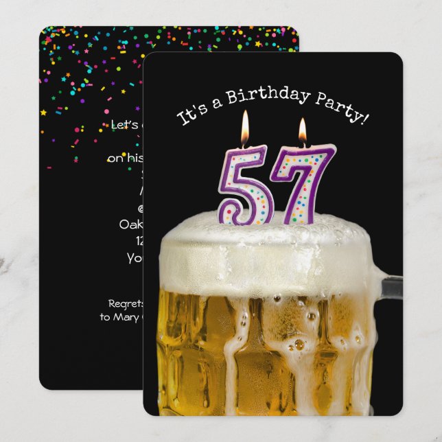 Invitation 57e anniversaire fête de la bière (Devant / Derrière)