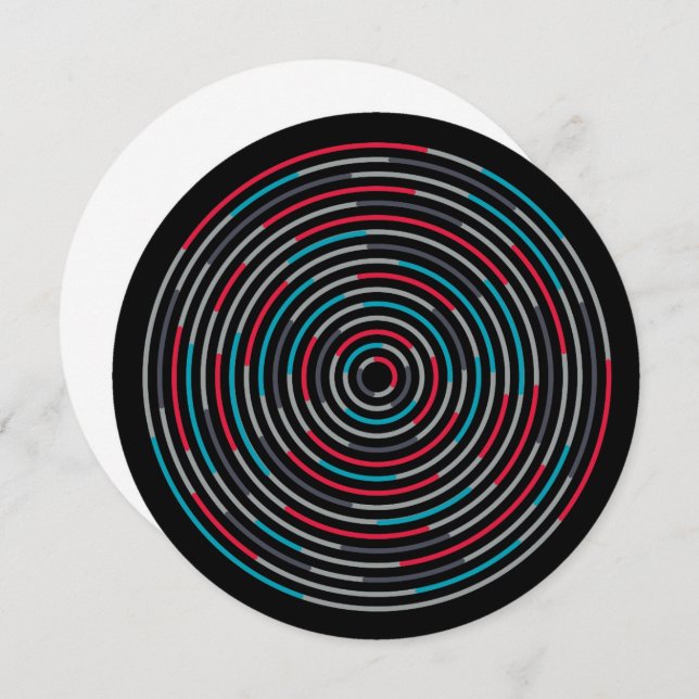 Invitation 5,25 x 5,25 Cercle d'invitation - #Hypnotize (Devant / Derrière)