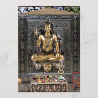 Invitation 5" du temple hindou #2 de seigneur