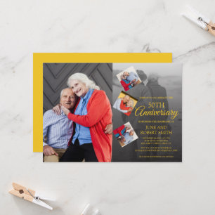 Invitation 5 photo 50e anniversaire de mariage d'or