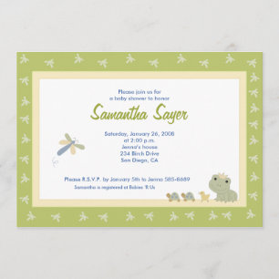 Invitation 5 x 7 Contes Froggy Contes Grenouille Baby shower 